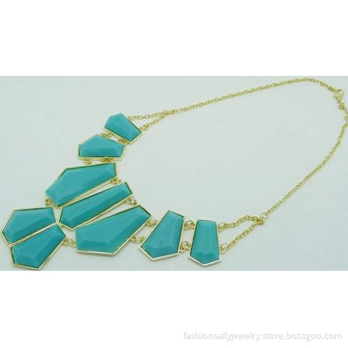 Hot New Design Alloy Fashion Necklace with Nature Stone
